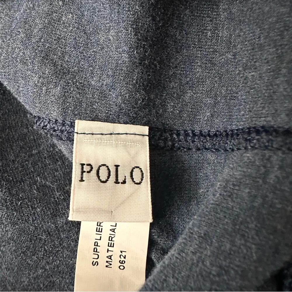 Polo Ralph‎ Lauren Men’s Quarter-Zip Pullover Navy Herringbone Medium